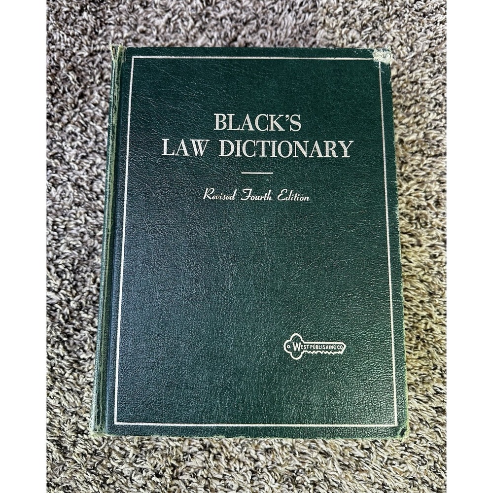 🌟 Black's Law Dictionary Revised Fourth Edition by Henry Campbell Black 1968